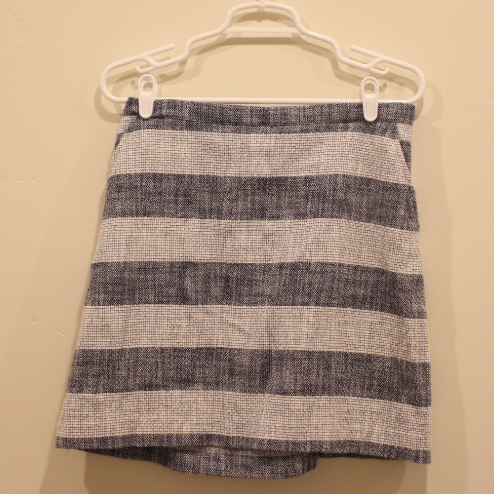 a new day Blue White Striped Mini Skirt - Picture 2 of 6